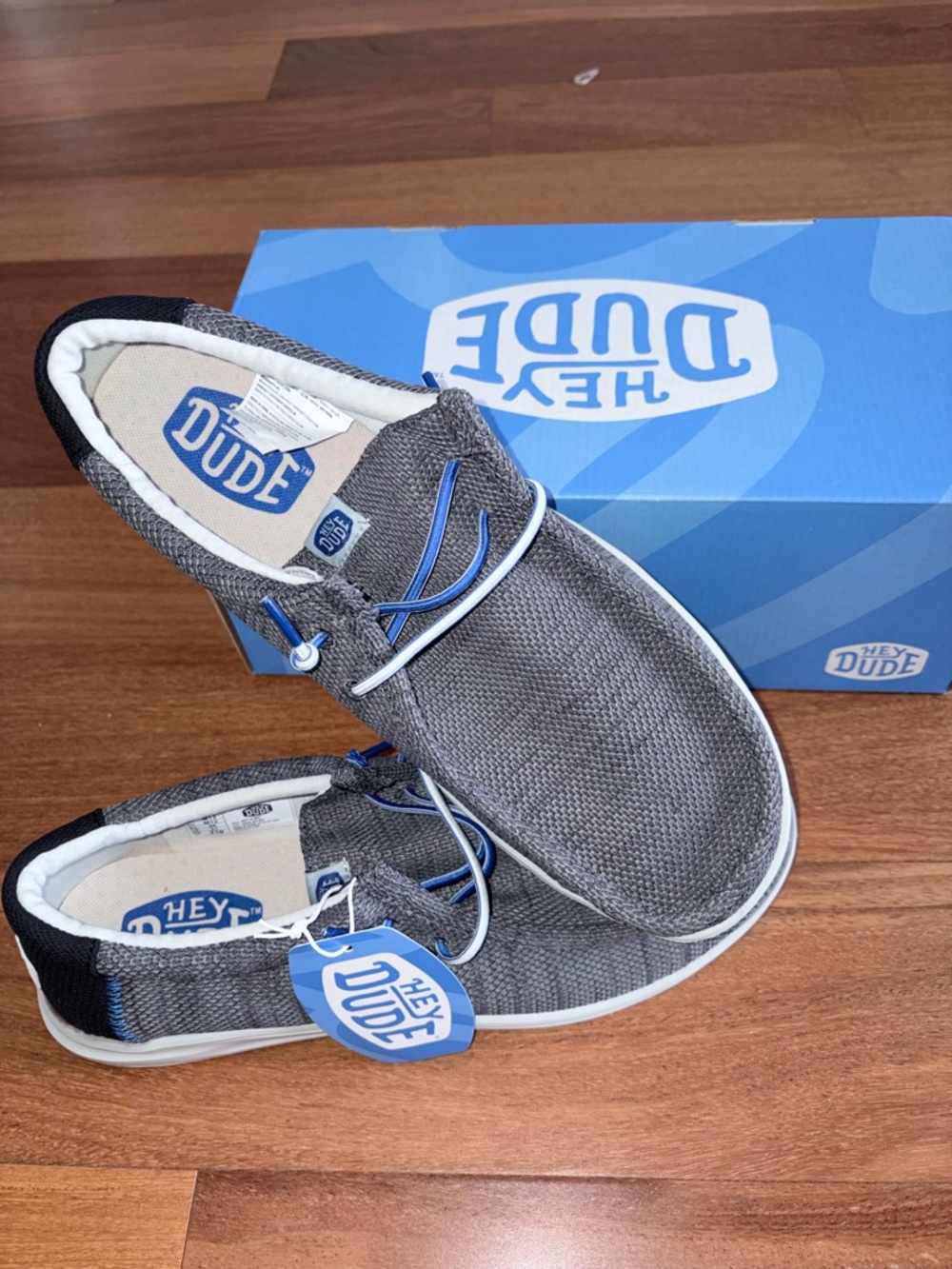 Hey Dude Wally H20 Black Canvas Slip-Ons Sz 13 NEW